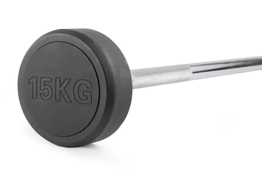 Штанга неразборная обрезиненная 15 кг. Прямой гриф VictoryFit VF-DX4150