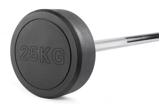 Штанга неразборная обрезиненная 25 кг. Прямой гриф VictoryFit VF-DX4250