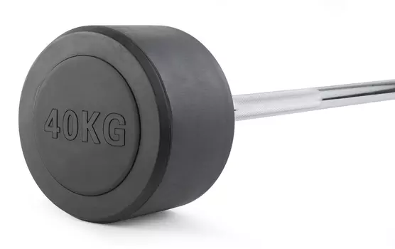 Штанга неразборная обрезиненная 40 кг. Прямой гриф VictoryFit VF-DX4400