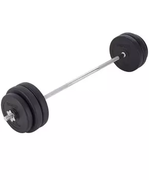 Штанга разборная 30 кг BaseFit стальной гриф, пластиковые диски BB-402