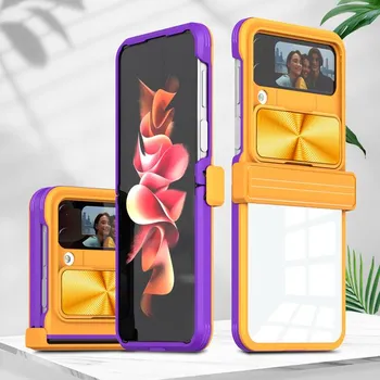Модный прозрачный акриловый защитный чехол для камеры для Samsung Galaxy Z Flip 4 5g Flip4, жесткий чехол для телефона с защитой от царапин for samsung Z Flip 4