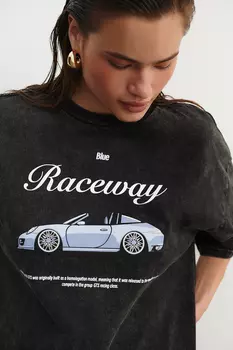 Футболка с принтом "Blue raceway"