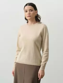 Джемпер из кашемира и шерсти 12W01102 бежевый L
