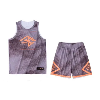 Anta Баскетбольный комплект Competition Series Pattern Print Quick-Dry, мужская спортивная одежда, пыльно-фиолетовый 152331201-3 M