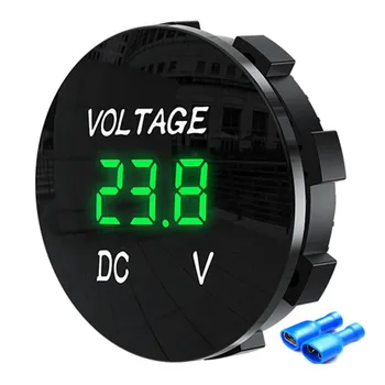 Цифровой измеритель напряжения DC5V-48V Мини автомобильный мотоцикл вольтметр тестер напряжения монитор водонепроницаемый светодиодный дисплей вольтметр синий
