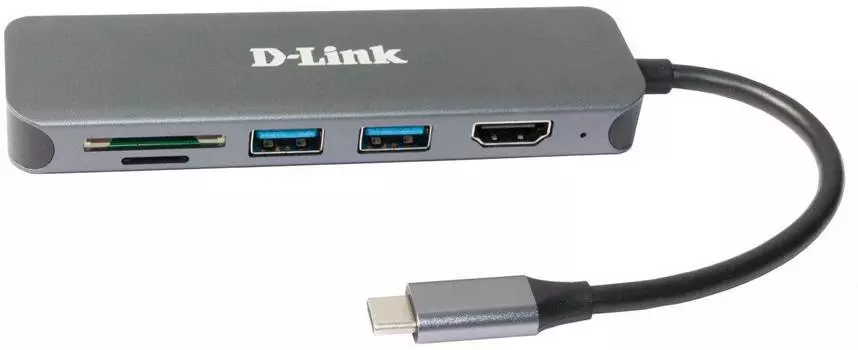 Разветвитель USB 3.0 D-Link DUB-2327 черный (DUB-2327/A1A)