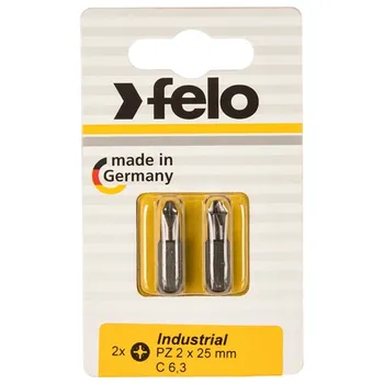 Бита Felo 02102036 крестовая PZ 2X25, серия Industrial, 2 шт в блистере