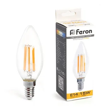 Лампа светодиодная Feron 38256 LB-717 Свеча E14 15W 2700K