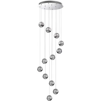 Каскадная люстра Odeon Light Sono 5100/60L хром/прозрачный/акрил LED 60W (12*5W) 4000K
