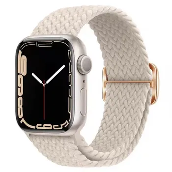 Плетеный ремешок-петля для Apple Watch Band 44 мм, 40 мм, 49 мм, 45 мм, 41 мм, 42 мм, 38 мм, нейлоновый браслет Solo, серия iWatch Ultra 8, 7, 6, 5, 4 SE, умные часы, наручные часы 38mm 40mm 41mm