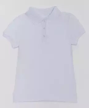 Белое поло с коротким рукавом Button Blue (158)