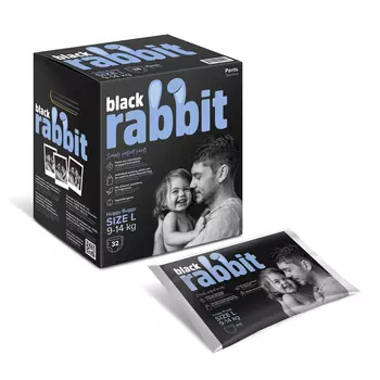 Black Rabbit Трусики-подгузники, 9-14 кг, L, 32 шт