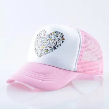 Детские шапки Snapback, детская летняя бейсболка для мальчиков и девочек, уличные дышащие сетчатые кепки с козырьком 5-8Years чёрный