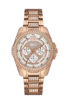 Многофункциональные часы Crystal в розово-золотом цвете Guess Factory