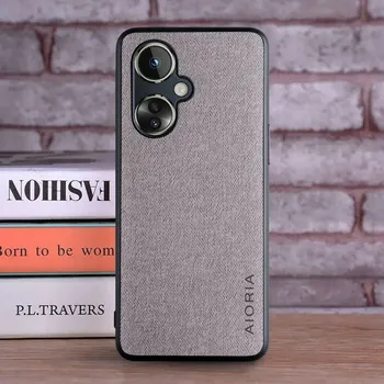 Чехол для Oneplus Nord CE 3 CE3 Lite N30 5G, роскошный текстильный кожаный жесткий чехол для телефона, чехол для oneplus nord n30 Nord CE 3 чёрный
