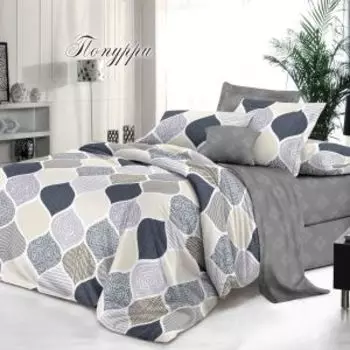 Комплект постельного белья Bella Vita Premium Попурри, Дуэт, нав. 70х70 см, поплин