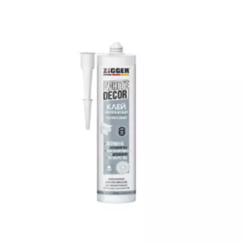 Клей монтажный акриловый для декора ZIGGER White Decor, белый, 400г