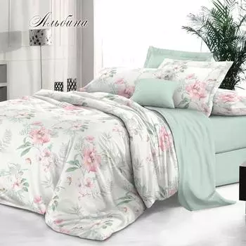 Комплект постельного белья De Luxe Альбина, Евро, нав. 50х70 см, сатин