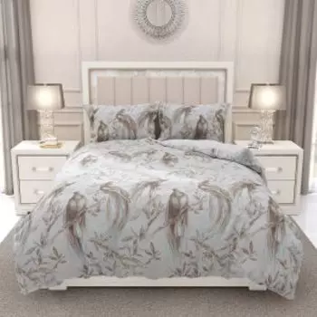 Комплект постельного белья FeelingsShop Птицы, 2-сп, перкаль, хлопок 110г/м2