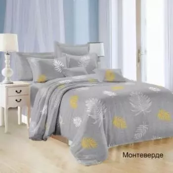 Комплект постельного белья Эльф Satin collection Монтеверде, Евро, микросатин, бамбук/полиэстер