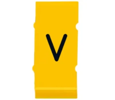 Маркер на кабель DKC MKCVS2 сечением 1,5-2,5мм символ „V”, "Mark" (уп/200 шт)