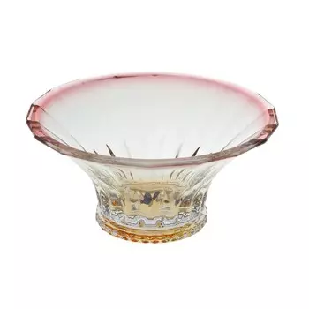 Фруктовница 25 см Bohemia Gold Welington розовый