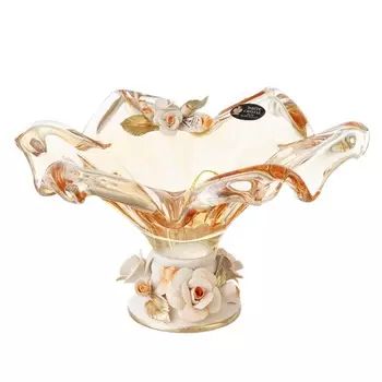 Фруктовница 30 см White Cristal Янтарь