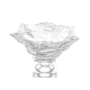 Фруктовница на ножке 30 см Bohemia Treasury Flamenco Icecut