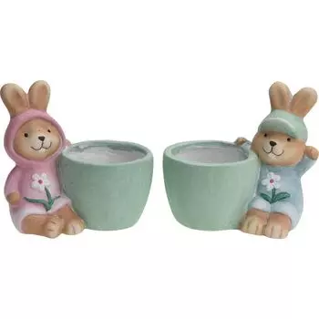 Горшок с декорацией Excellent Houseware Кролик в ассортименте