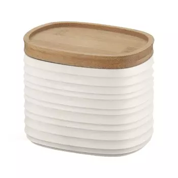 Ёмкость для хранения с бамбуковой крышкой 500 мл Guzzini Tierra молочно-белый