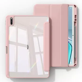 Прозрачный акриловый чехол для Huawei Matepad Pro 11 Air 11,5 2023 11 10,4 Pro 11 10,8, чехол-держатель для карандашей для Honor Pad V6 V7, 10,4 дюймов, чехлы Matepad 11 2021 темно-зеленого
