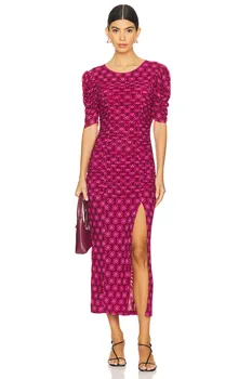 Платье миди briella Free People, фуксия