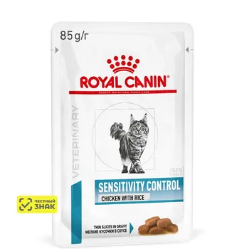 Royal Canin Sensitivity Control Feline Влажный корм (пауч) для кошек, цыпленок и рис, 85 гр.