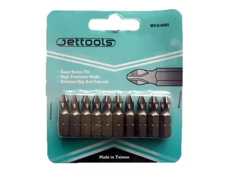 бита JETTOOLS PH2 25мм магнитная 10шт