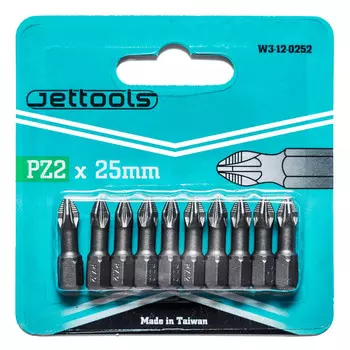 бита JETTOOLS PZ2 25мм для больших нагрузок 10шт