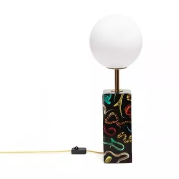 Настольная лампа с выключателем Seletti Toiletpaper Lamp 15250 в форме шара