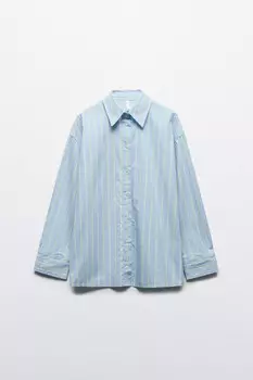Рубашка oversize хлопковая в полоску