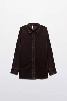 Рубашка oversize из вельвета