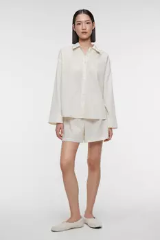 Рубашка oversize домашняя с широкими манжетами