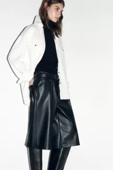 Рубашка oversize джинсовая с карманами