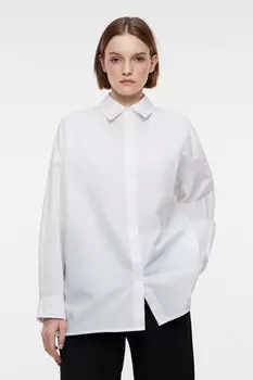 Рубашка oversize хлопковая с принтом