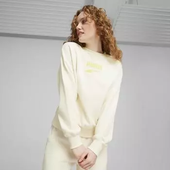 Женская толстовка PUMA Downtown Oversized, Бежевый