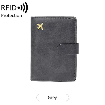 Набор для путешествий с защитой от кражи RFID, футляр для кредитных карт из искусственной кожи, сумка для паспорта для мужчин и женщин, дорожные аксессуары