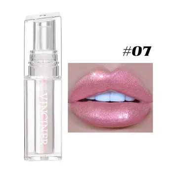 Chameleon Lip Glaze Блеск для губ Тени для век, хайлайтер для лица Увлажняющая жидкая помада с бриллиантовым мерцанием, блеск для губ Aurora Dazzle для вечернего ежедневного макияжа 01#