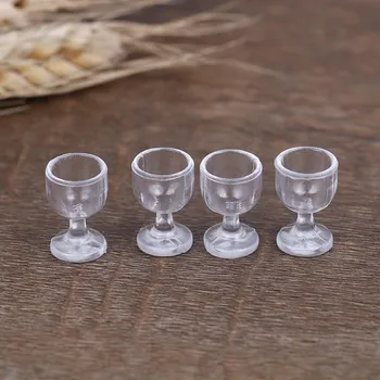 4 шт. 1:12 кукольный домик, миниатюрный кубок, кукольный дом, кухонные бокалы для вина