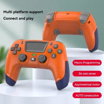 Беспроводной игровой контроллер VAORLO Bluetooth для PS4 Slim/Pro, геймпад с двойной вибрацией, джойстик для ПК с шестиосевым гироскопом для коммутатора/ПК/Android