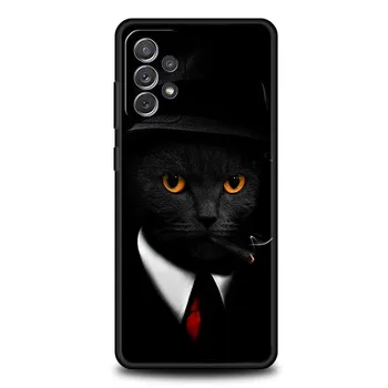 Чехол для телефона с черным кошачьим глазом для Samsung A51 A71 A21S A12 A11 A31 A41 A52 A32 A23 A33 A53 A73 A03S A13 5G A72 A54 A34 Samsung A31