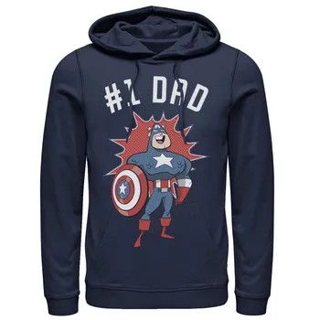 Мужская толстовка с портретом Капитана Америки Marvel «День отца #1»
