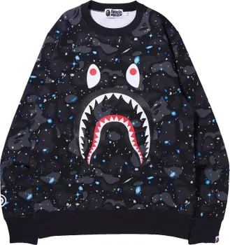 Свитшот Bape Space Camo Shark Crewneck, черный