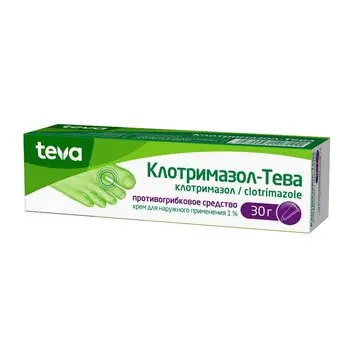 Клотримазол-Тева 1% крем для наружного применения 30 г